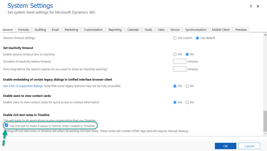 How To Enable/ Disable Rich Text Editor In The Timeline In Dynamics 365 CRM Online